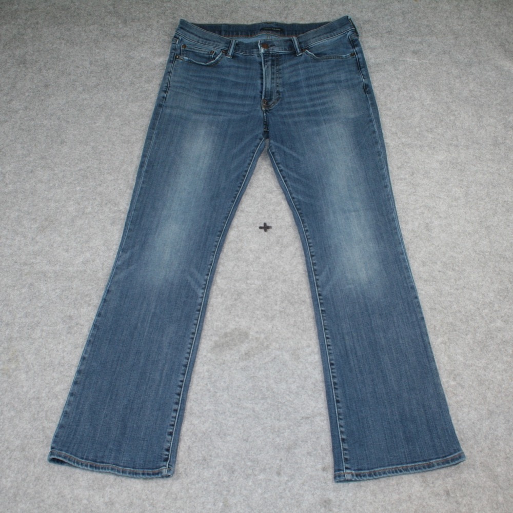 Lucky Brand Mens Bootcut Jeans 32 Blue Medium Wash Faded Denim